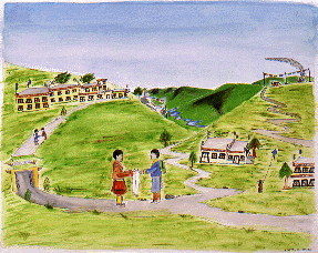 youth painting of leaving Tibet