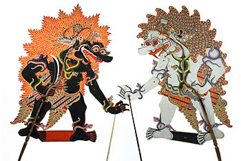 Brahala Ireng (FA.2007.39.1) and Brahala Putih (FA.2007.39.2). Performer & designer: Ki Enthus Susmono. Artist: Rasimin, 1992