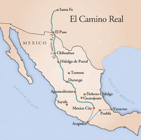 Mapa y rutas comercio