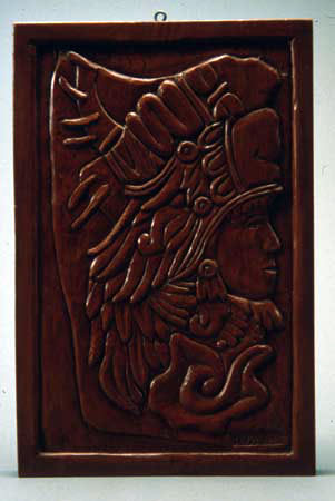 A. Mart&iacute;nez y Salazar, Aztec wood carving